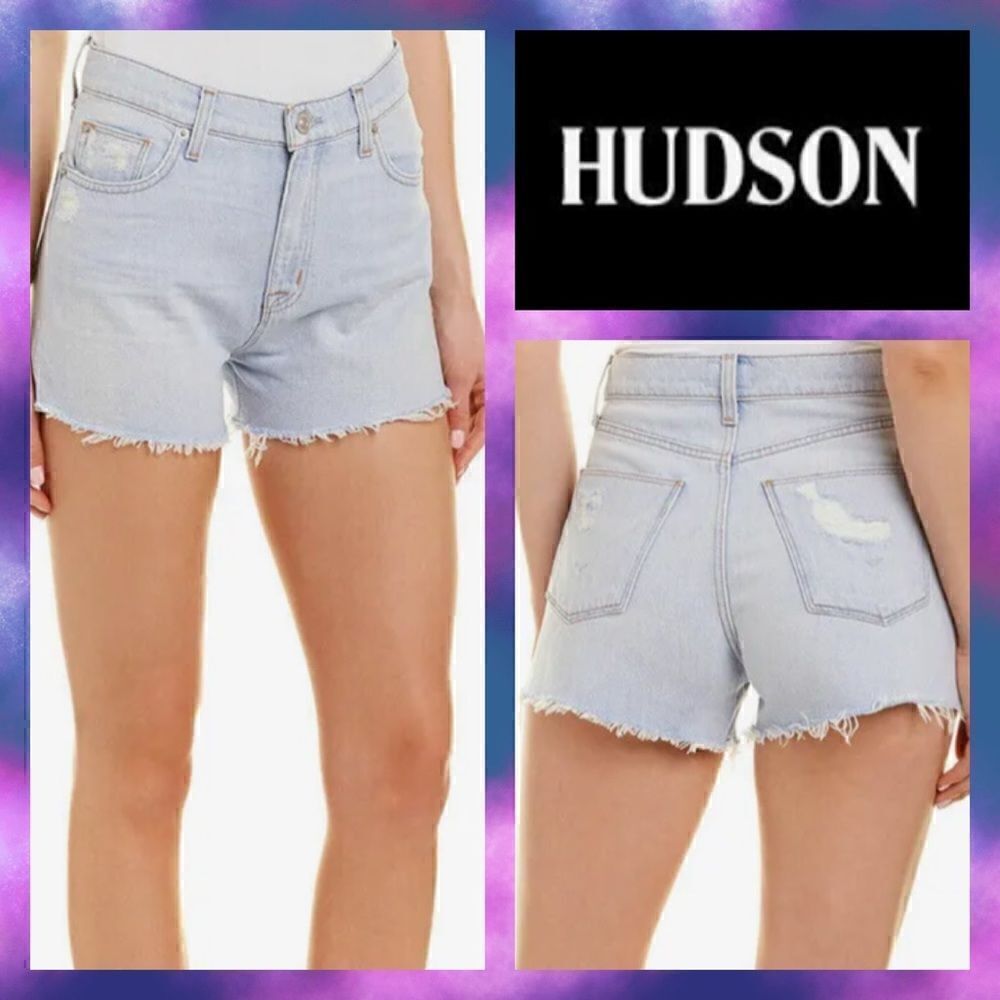 NWT MSRP $145 HUDSON Jeans Sade Treasure Cut Off Short Women's Size 25